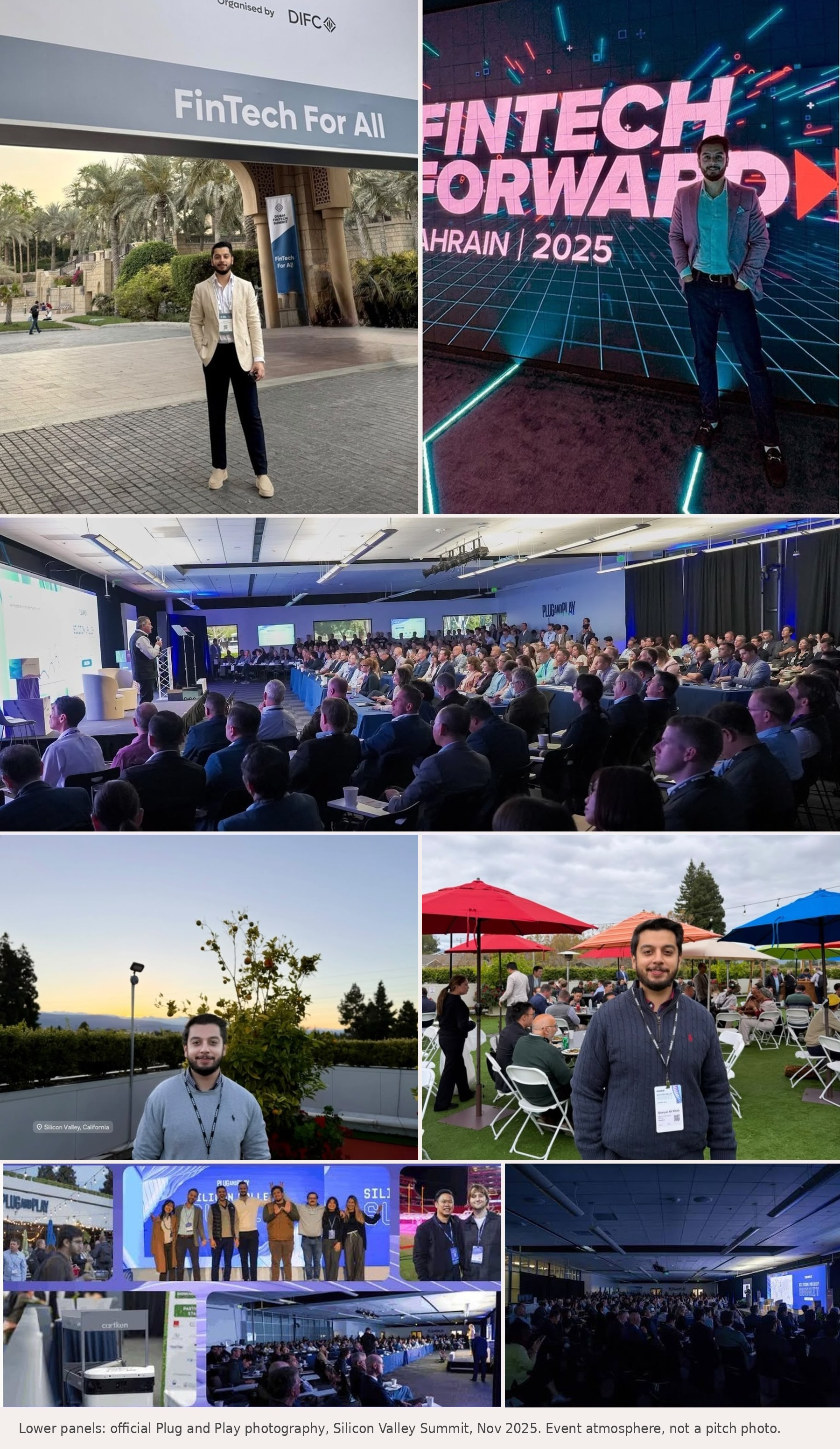 Abwab.ai collage: I took Abwab to the world's fintech stages