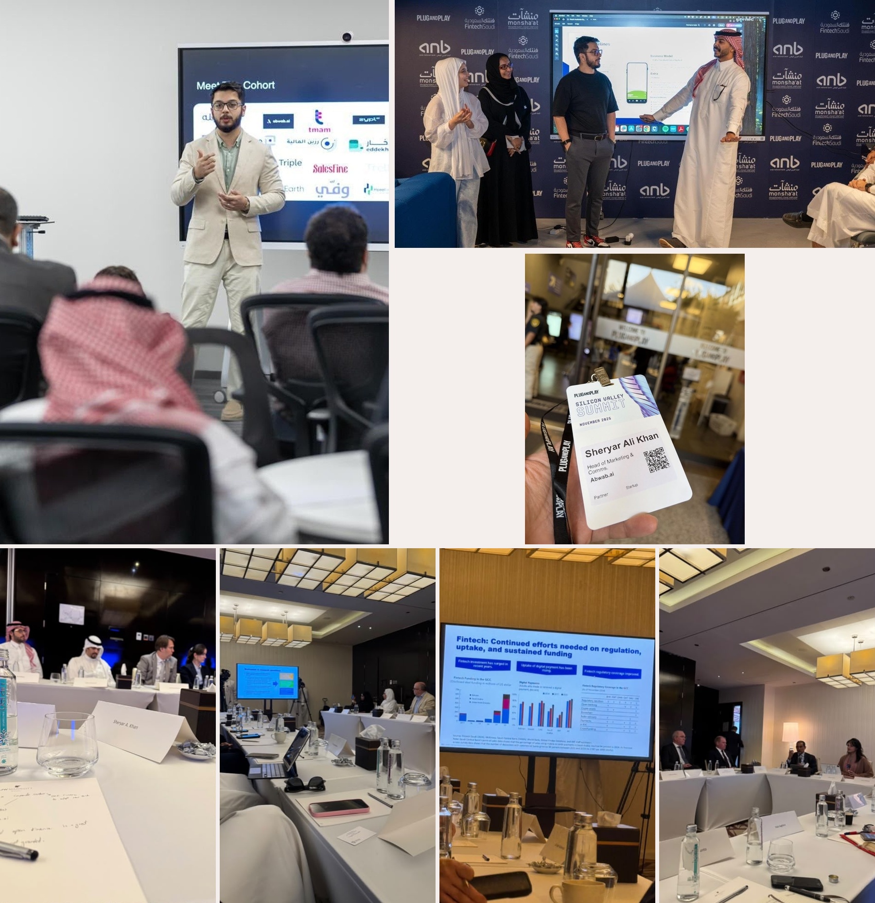 Abwab.ai collage: I pitched, spoke and joined the roundtable