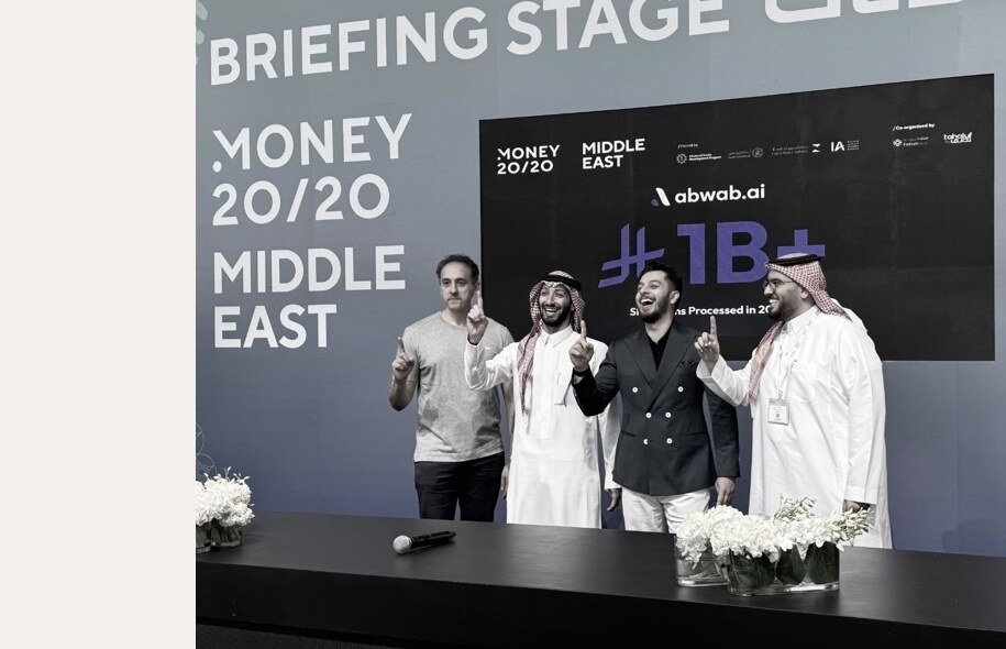 Abwab.ai briefing stage session at Money20/20 Middle East