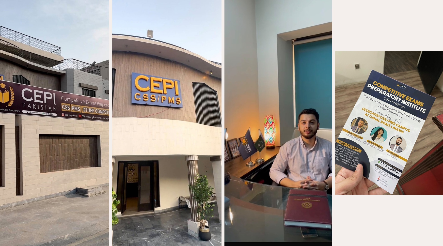 CEPI collage: exhibitions and campus launches.