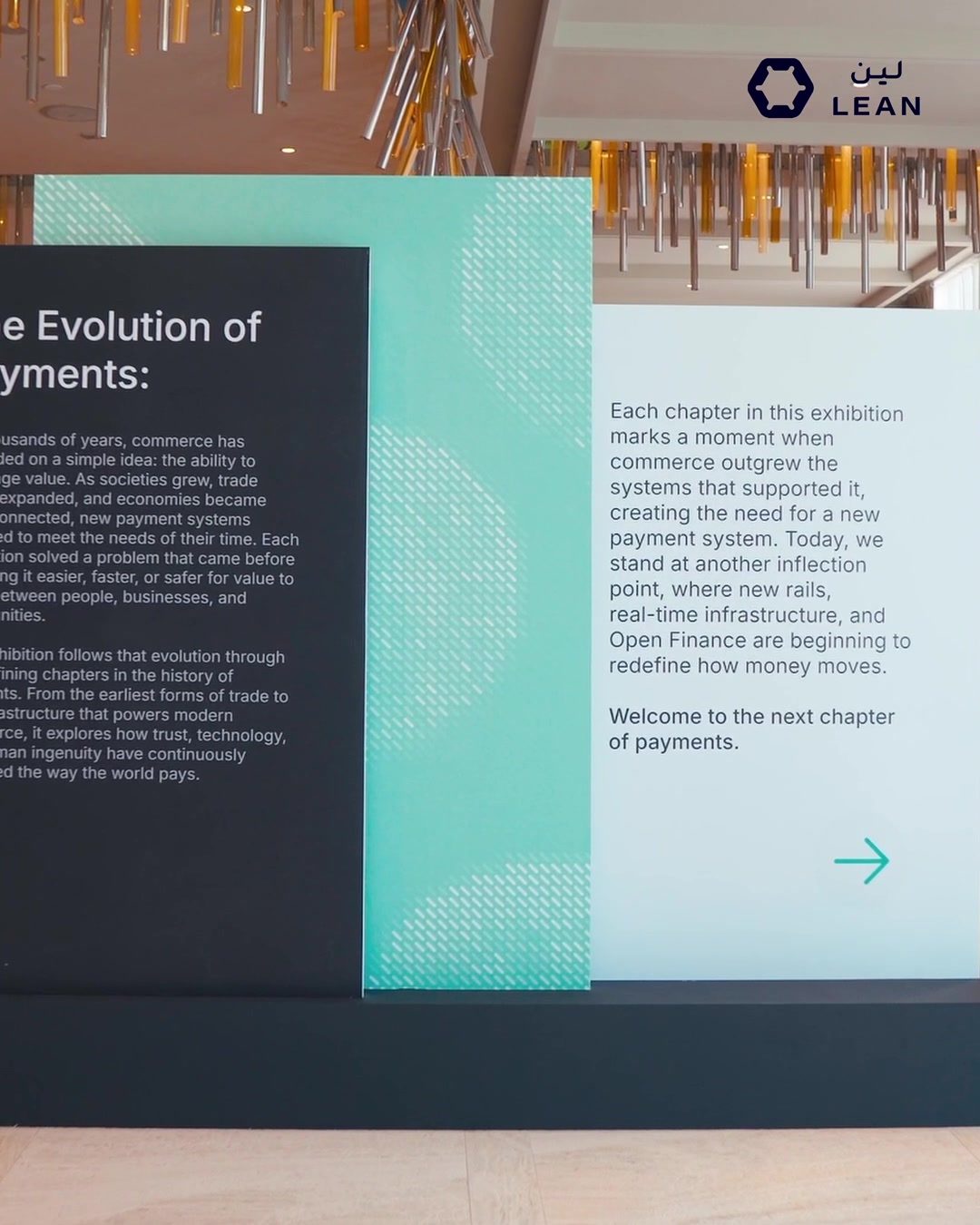 The Evolution of Payments entrance wall at the Pay by Bank activation